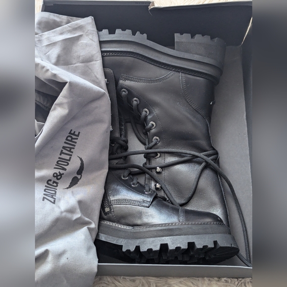 NWT Zadig & Voltaire Ride High Ankle Boots in Black - Picture 5 of 16